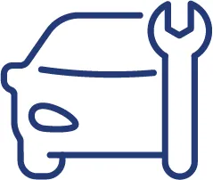 Icon5 Blue Car with Wrench Icon