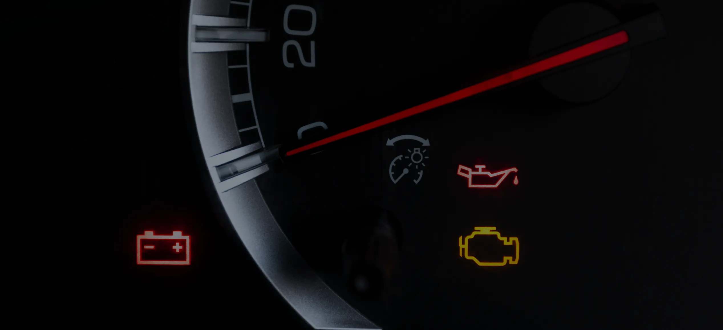 Specials3 Car Dashboard with Issue Lights